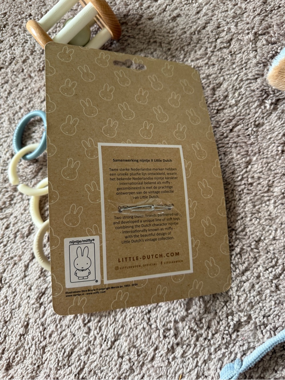 Little Dutch x Miffy Comfort Toy - Soft Baby Snuggle Buddy baby toy lovie bundle - Picture 3 of 10